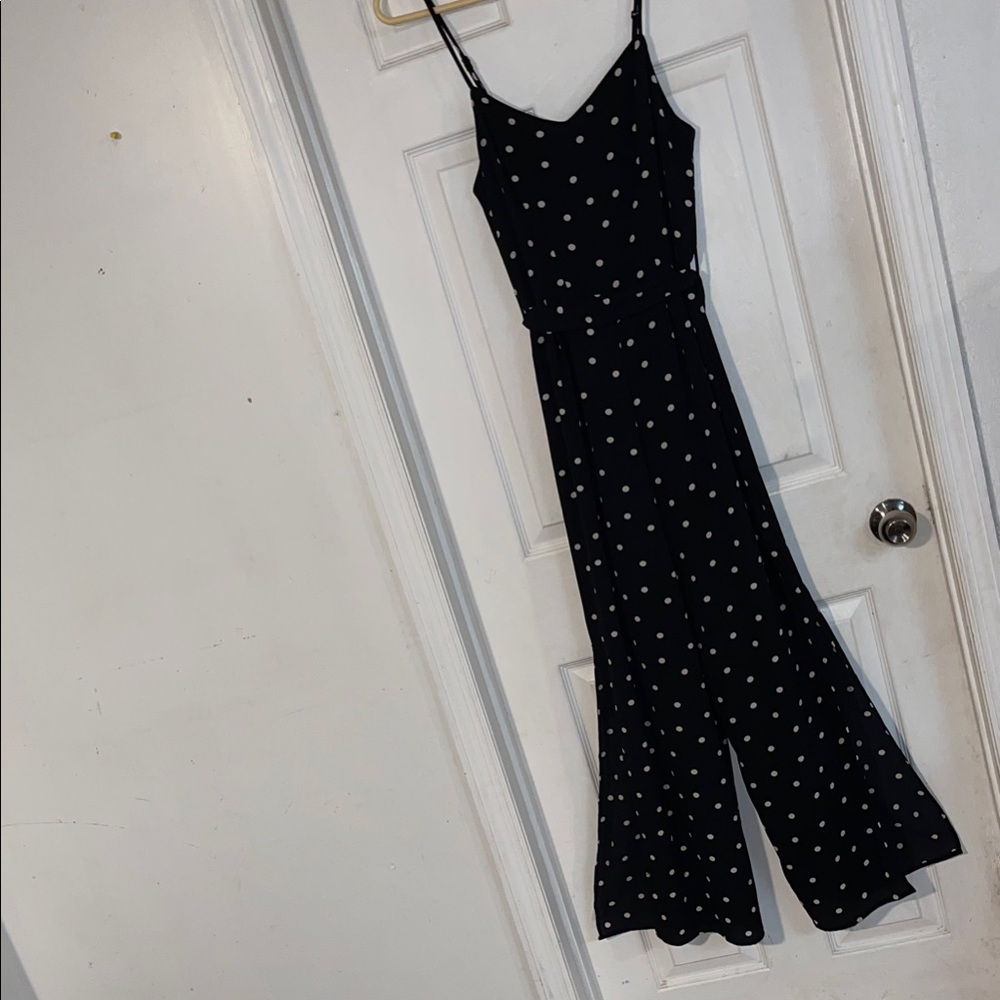 Monteau Black Polka Dot Jumpsuit